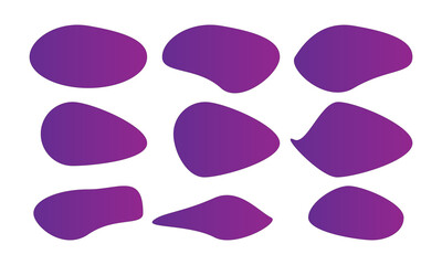 blob shape, geometric, vector illustration. basic liquid organic blue gradient fluid abstract design