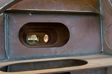 Steel plate from a ship block in a industry
