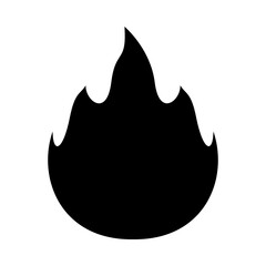 Black solid icon for Flammable