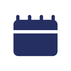 Delivery date black glyph ui icon. Calendar. Organization and planning. User interface design. Silhouette symbol on white space. Solid pictogram for web, mobile. Isolated vector illustration