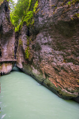 Aareschlucht is a spectacular place located between Meiringen and Innertkirchen. Switzerland.
