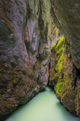Aareschlucht is a spectacular place located between Meiringen and Innertkirchen. Switzerland.