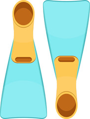 Swimming fins clipart design illustration