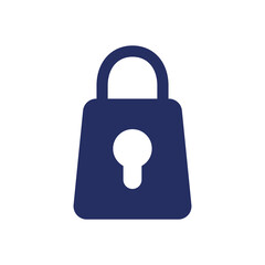 Lock black glyph ui icon. Cybersecurity. Privacy. Password and login. User interface design. Silhouette symbol on white space. Solid pictogram for web, mobile. Isolated vector illustration