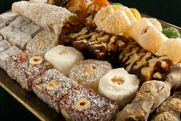 assorted Turkish delights in tray