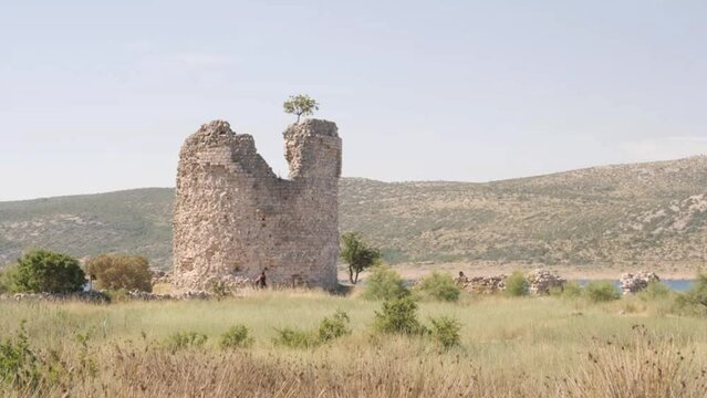 Vecka kula Tower Just Outside Starigrad Paklenica in Croatia