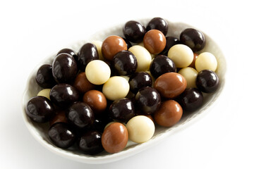 Chocolate covered hazelnuts.  Chocolate balls