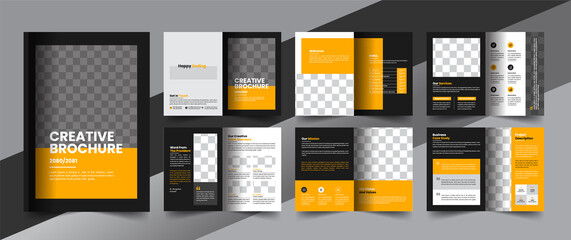 yellow corporate company profile brochure annual report booklet business proposal layout concept design