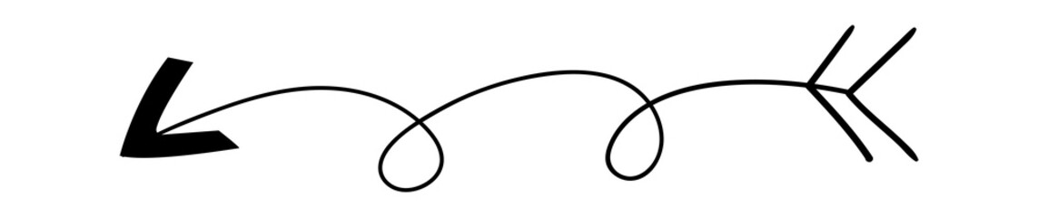 Hand Drawn Decorative Arrow. Vector illustration