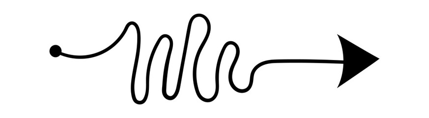 Hand Drawn Decorative Arrow. Vector illustration