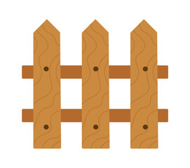 Wooden fence icon. Vector illustration