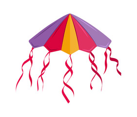 Kite Children Toy. Vector illustration