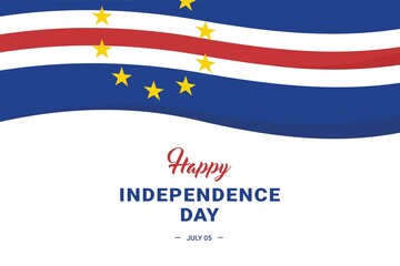 Cabo Verde Independence Day. Vector Illustration. The illustration is suitable for banners, flyers, stickers, cards, etc.