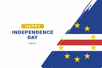 Cabo Verde Independence Day. Vector Illustration. The illustration is suitable for banners, flyers, stickers, cards, etc.