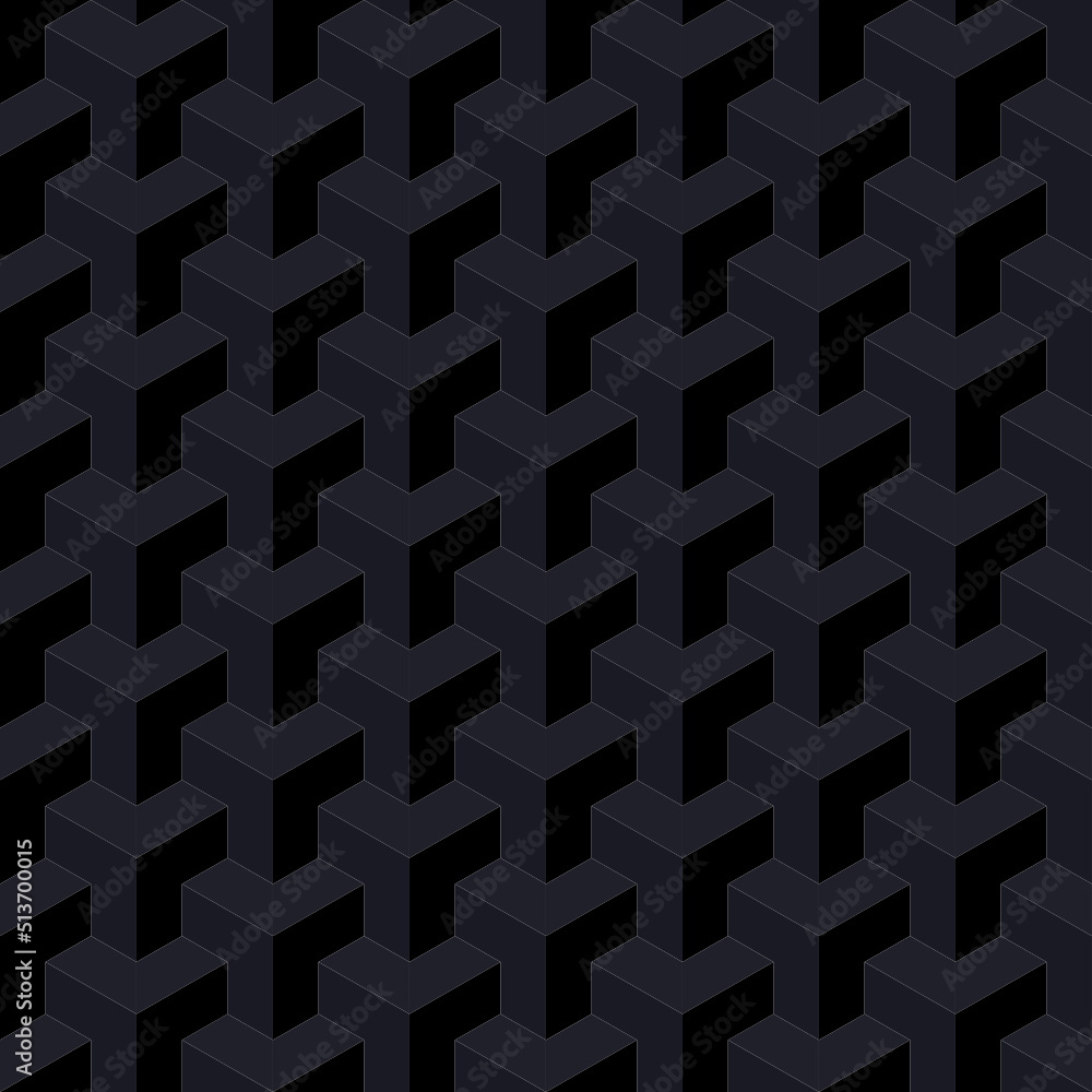Aufkleber Dark abstract Geomatric Seamless Vector Pattern Background. Polygon pattern