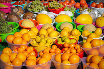 Fresh fruits on display at a grocery store in London