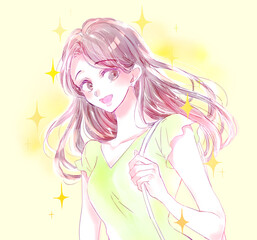 輝く女性のイメージ