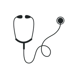 Stethoscope medical heart beats control tool icon vector. Simple illustration. Stethoscope medical symbol design