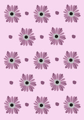 Purple flowers wallpaper for graphic design and decorative element