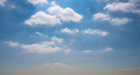 Fototapeta premium beautiful blue sky with clouds on summer day, sky replacement background
