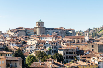 Obraz premium The beautiful skyline of Bergamo Alta with ancient towers