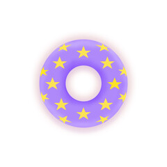 Swimming rings. Top view, illustration