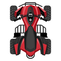 Quad bike in top view. motorcycle in flat style © Dmitry Kovalchuk