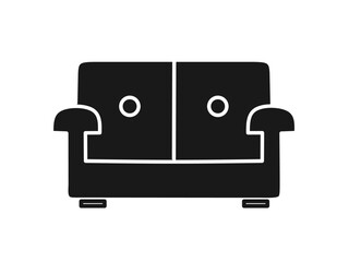 sofa chair icon with trendy design
