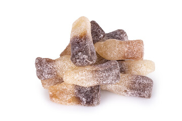 Soft drink jelly isolated on white background