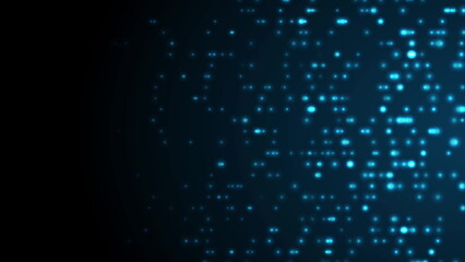 Blue neon glowing futuristic particles abstract background