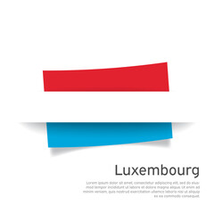 Luxembourg flag in paper cut style. Creative background in luxembourgish flag colors for holiday card design. National Poster. State luxembourg patriotic cover, business booklet, flyer. Vector design