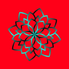 Ethnic oriental mandala. Repeating floral patterns. New Year's snowflake. Background for scrapbooking.