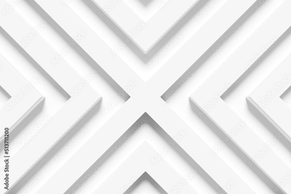 Poster 3d illustration of a white abstract background with geometric lines. modern graphic texture. geometr