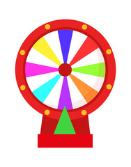 Obraz premium Lucky spinning roulette. Vector illustration