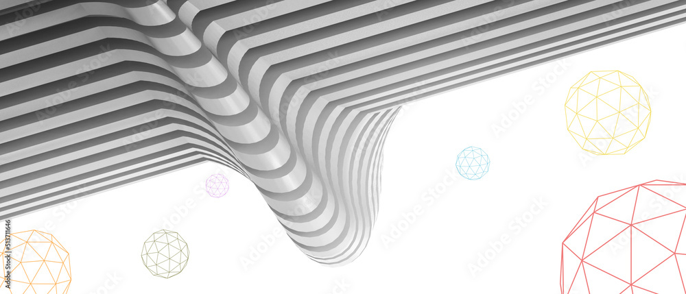Poster futuristic creative idea. technology and innovation background for metaverse world and connection ne