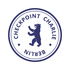 Berlin passport stamp. Vector illustration