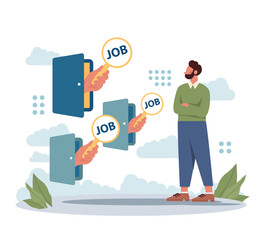 Fototapeta na wymiar Job application concept. Idea of employment and hiring
