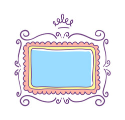 Rectangular princess frame. Vector illustration