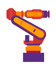 Robotic arm manipulator. Vector illustration