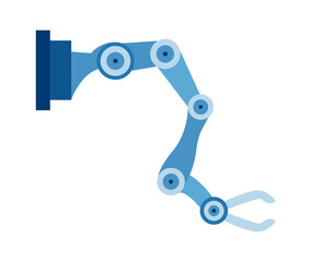 Robotic arm manipulator. Vector illustration