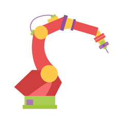 Robotic arm manipulator. Vector illustration