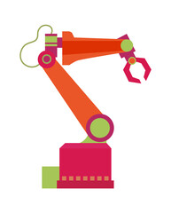 Robotic arm manipulator. Vector illustration