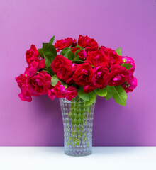bouquet of roses in vase