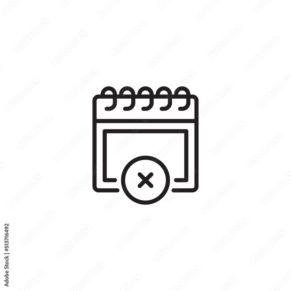 Poster calendar line icon. linear style sign for mobile concept and web design. outline vector icon. symbol