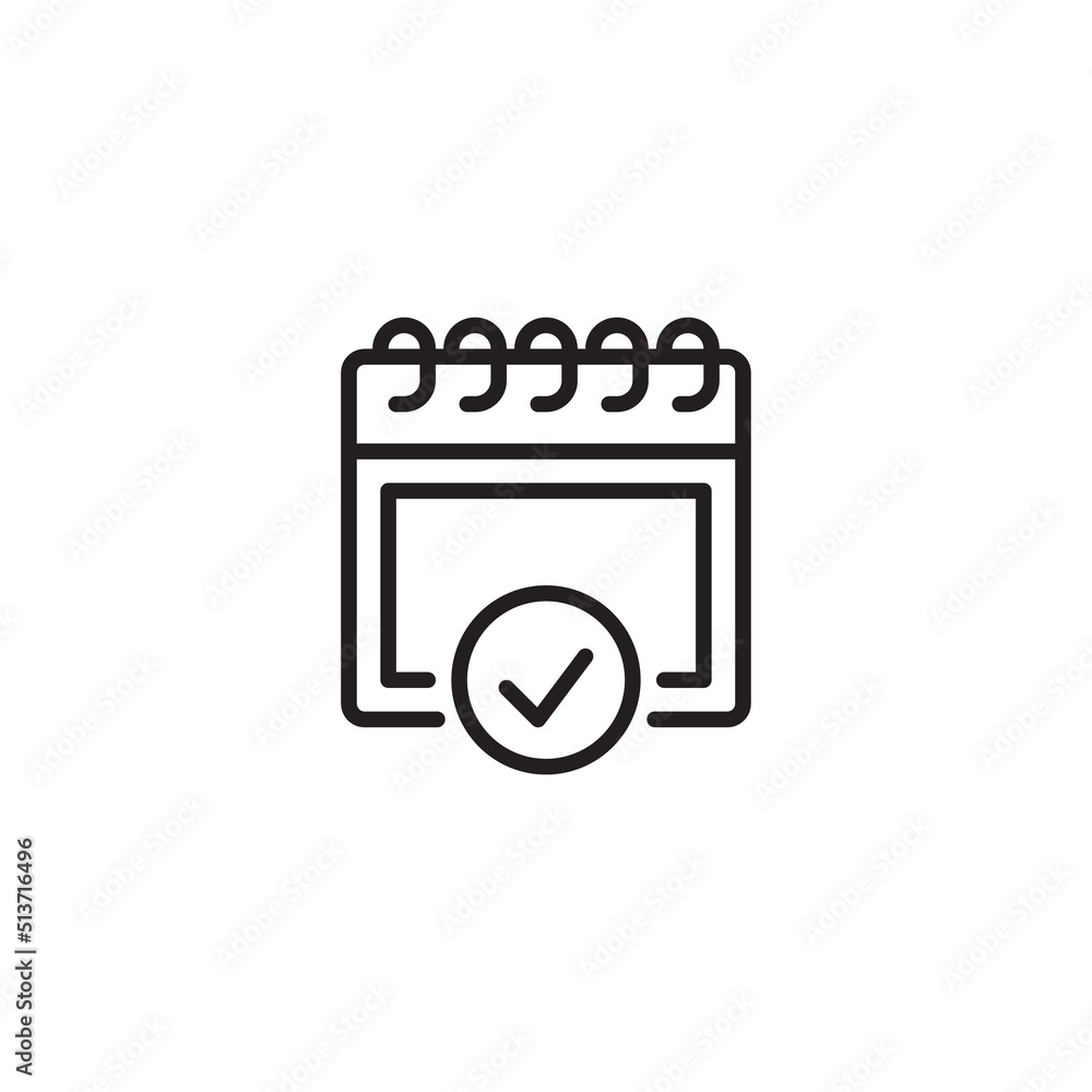 Poster calendar line icon. linear style sign for mobile concept and web design. outline vector icon. symbol