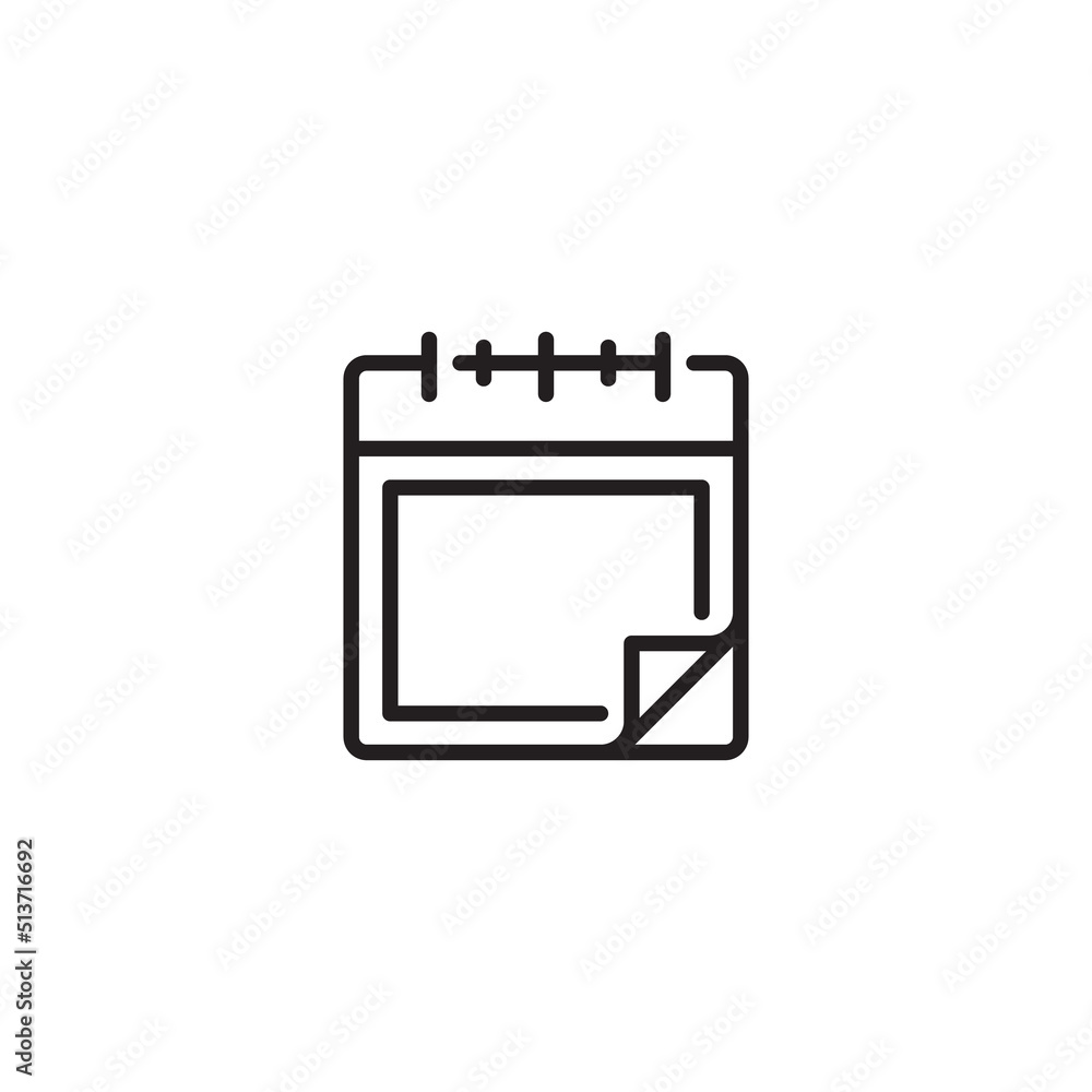 Poster calendar line icon. linear style sign for mobile concept and web design. outline vector icon. symbol