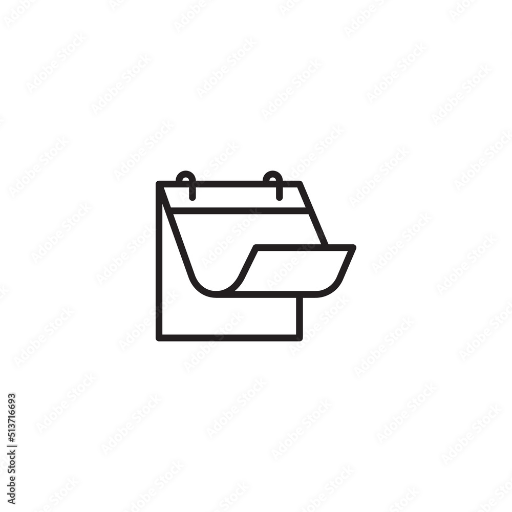 Poster calendar line icon. linear style sign for mobile concept and web design. outline vector icon. symbol