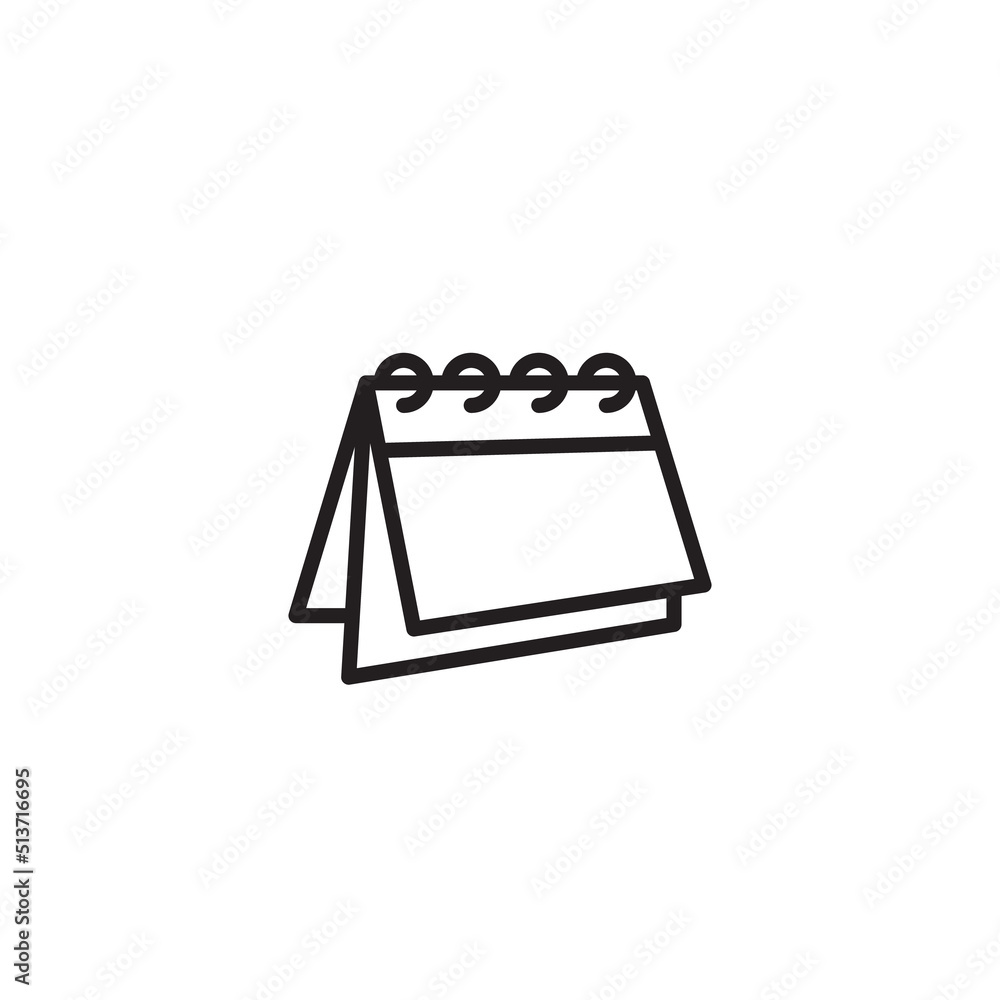 Poster calendar line icon. linear style sign for mobile concept and web design. outline vector icon. symbol
