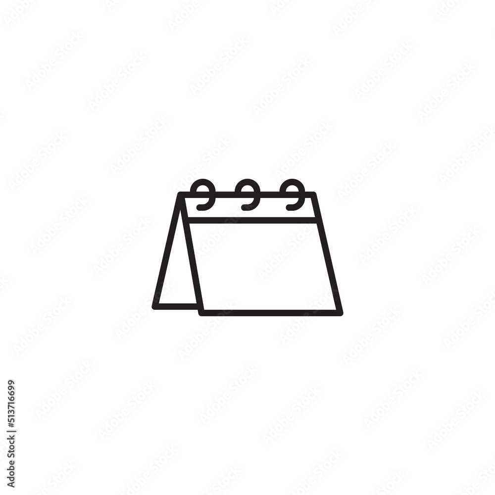 Poster calendar line icon. linear style sign for mobile concept and web design. outline vector icon. symbol