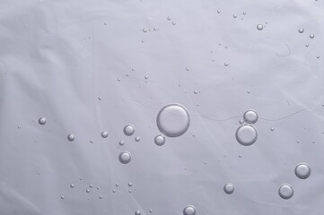 air bubbles in a transparent liquid close-up. micro